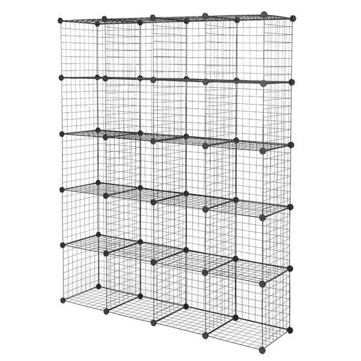 20-Cube Metal Grid Storage Shelves Organizer Bookcase M155915
