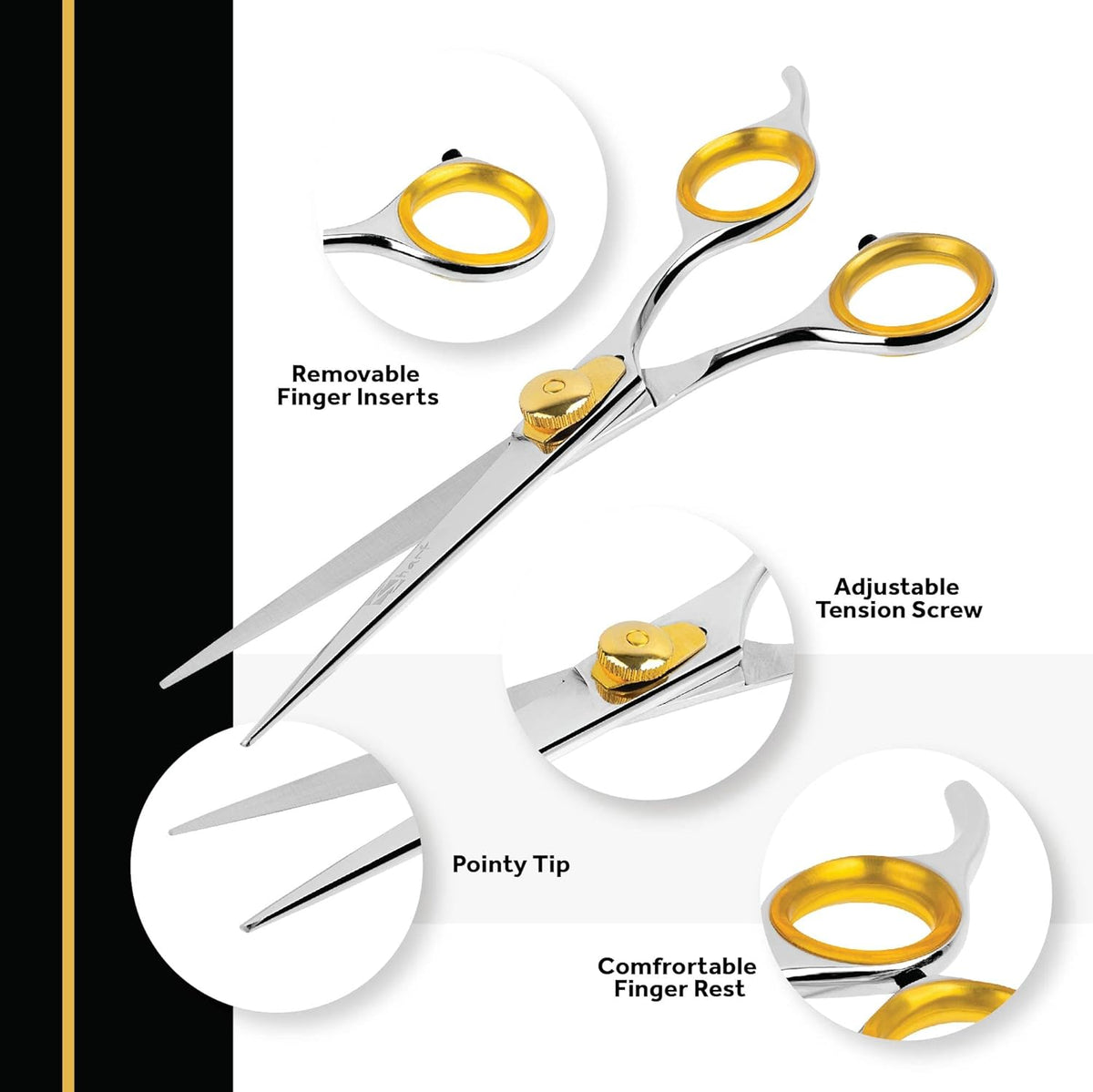 6.5 Inch 440c Japanese Stainless Steel Pet Grooming Scissors N506406