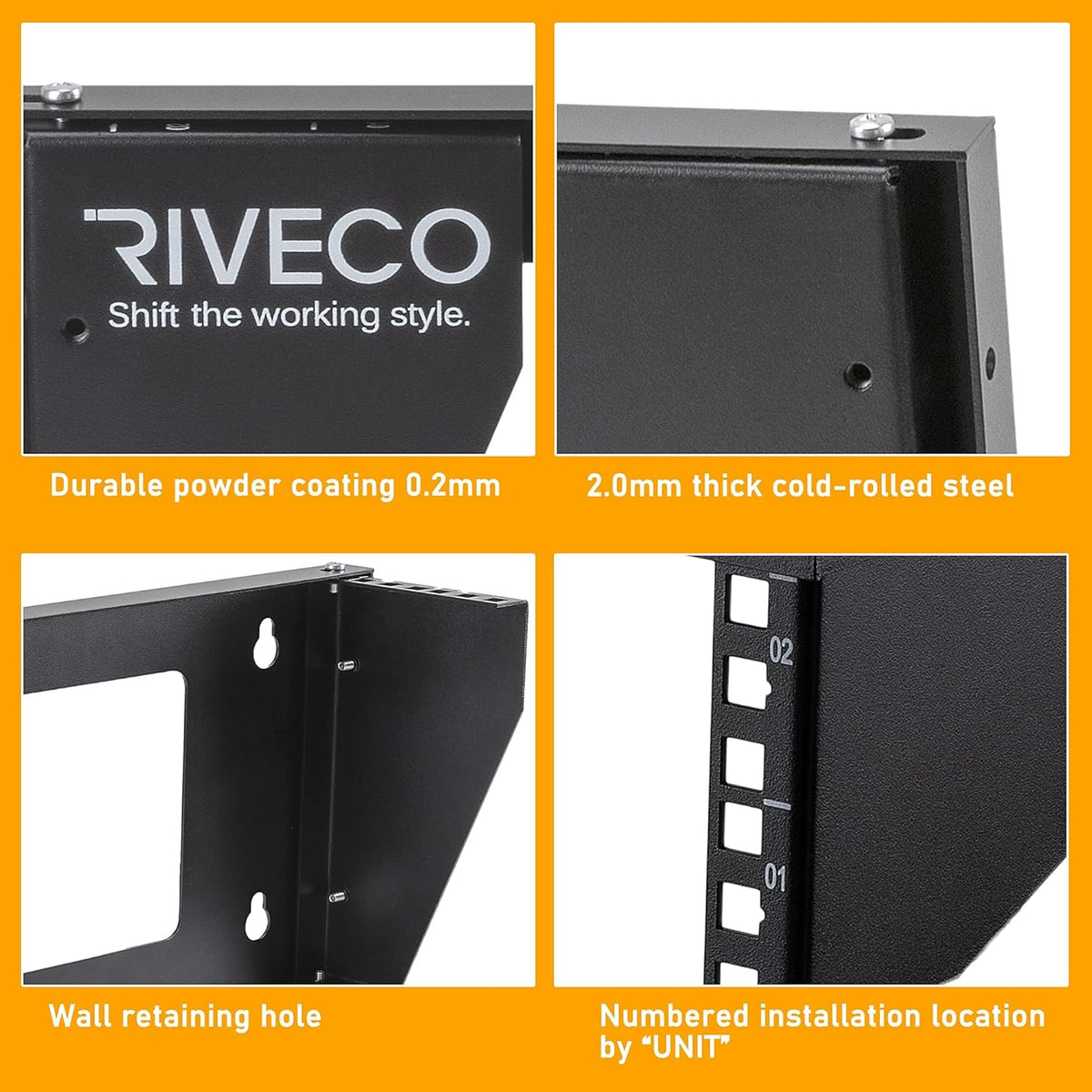 5U Wall Mount Patch Panel Vertical Bracket Black T617