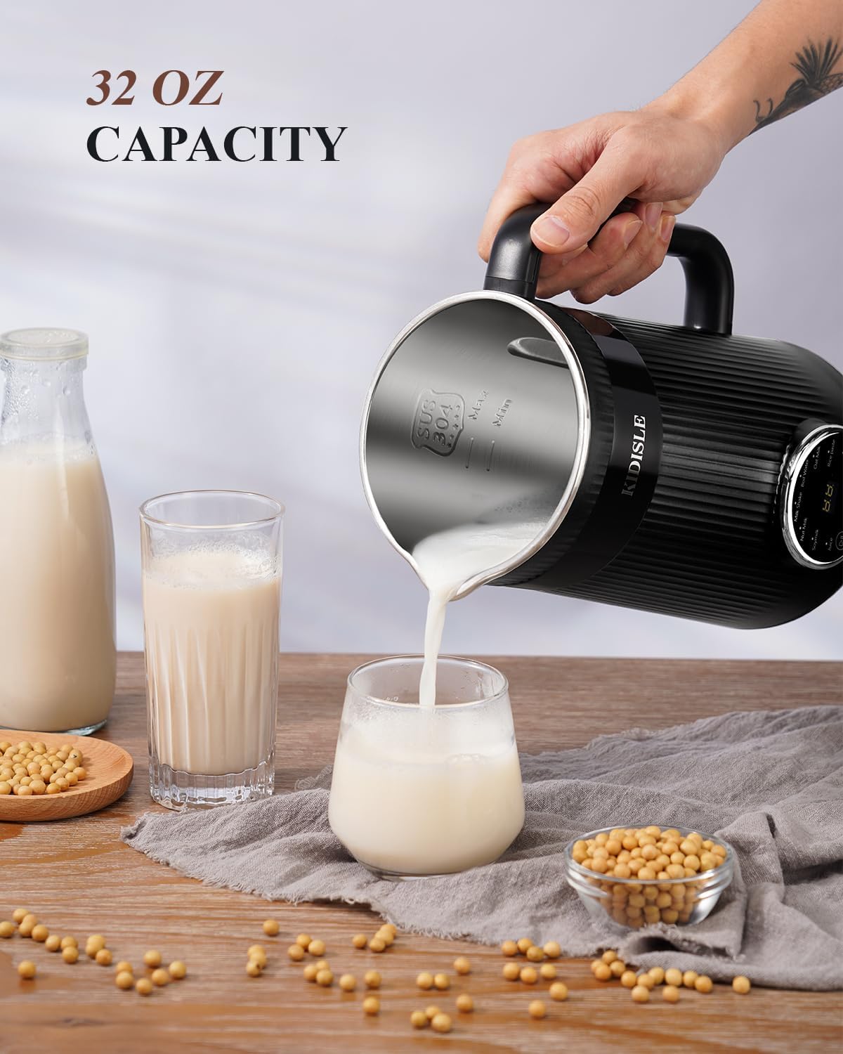 32oz Nut Milk Maker Blender, Black Y49989