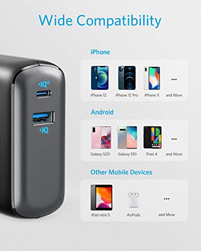 10,000 mAh 20W USB-C Portable Charger 2-in-1 Wall Charger (Black) X6217
