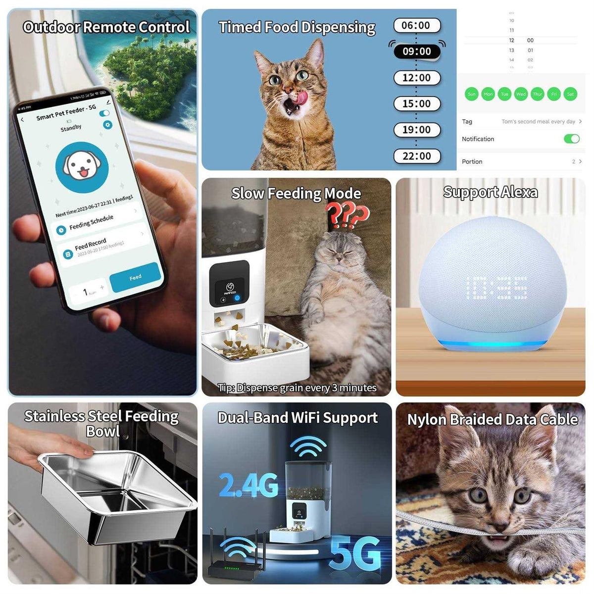 Automatic Cat Feeder with Slow Feeding Mode D126889