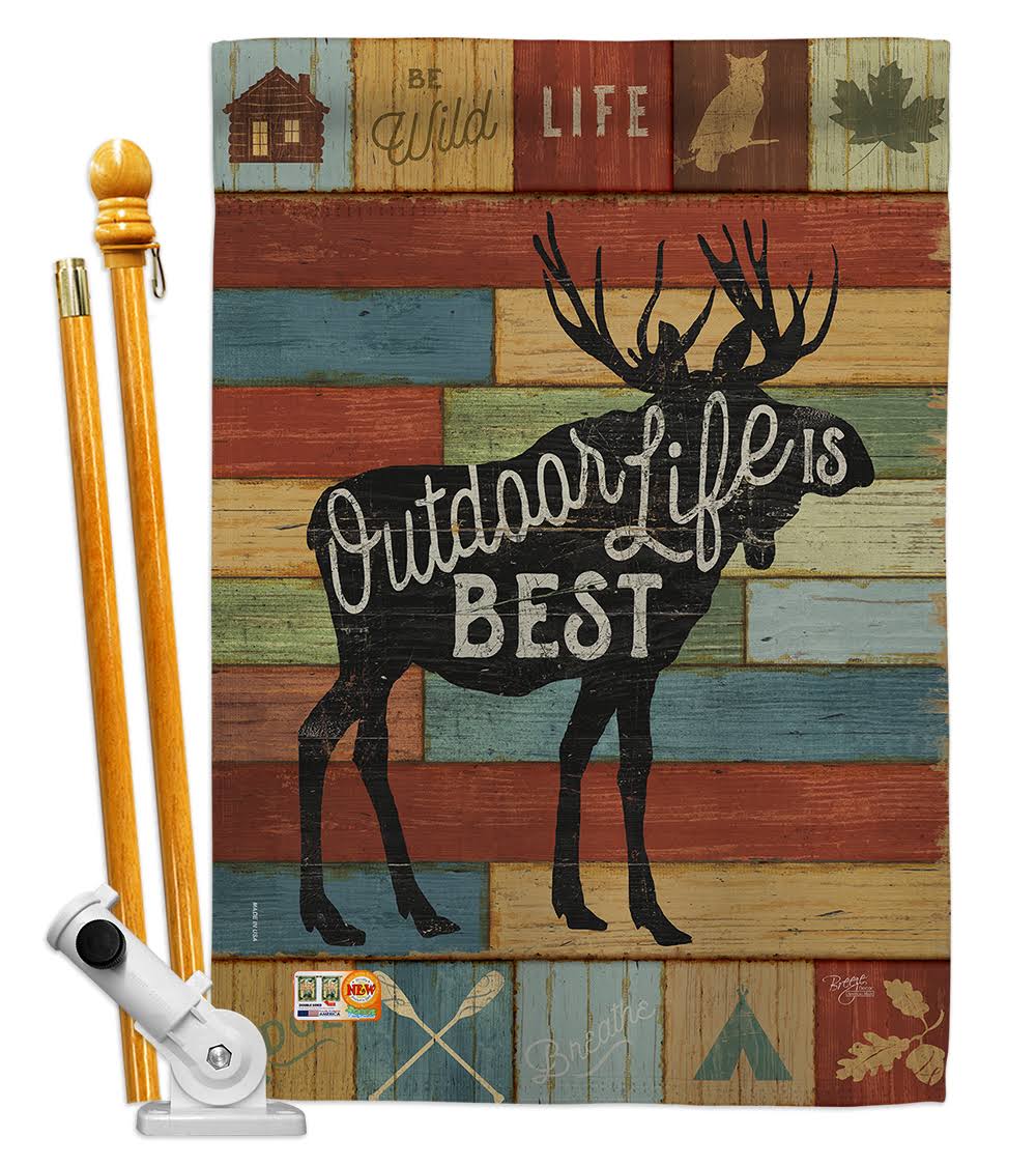 28 x 40 in. Outdoor Decorative Vertical Double Side Sign B6104
