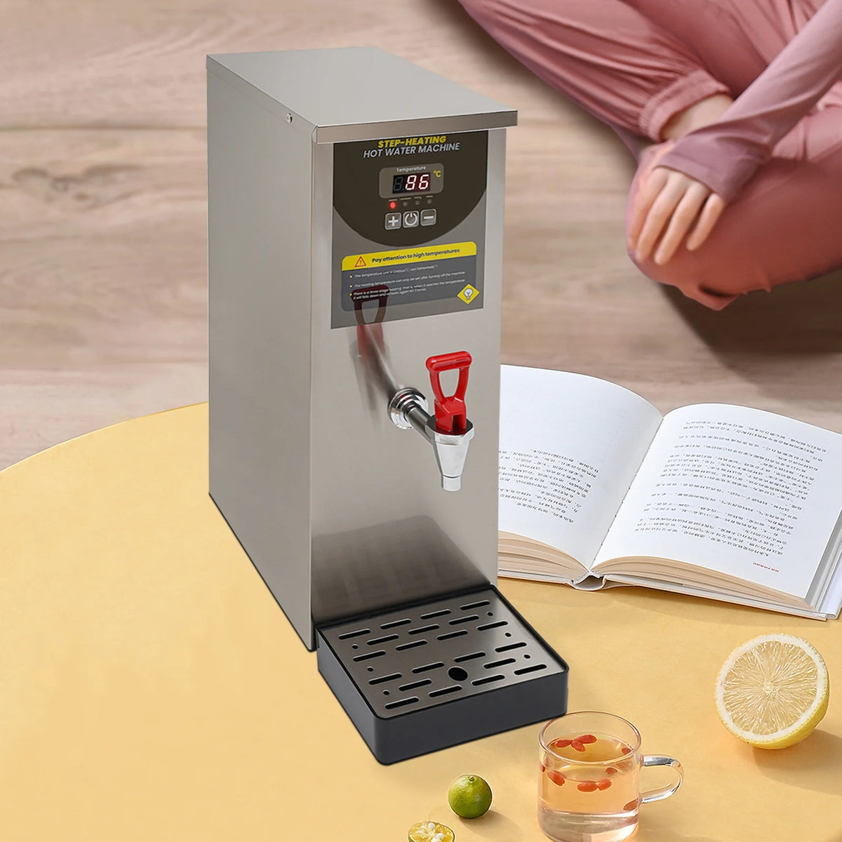 Commercial Electric Water Boiler Stainless Steel 35L/H 2KW N1786