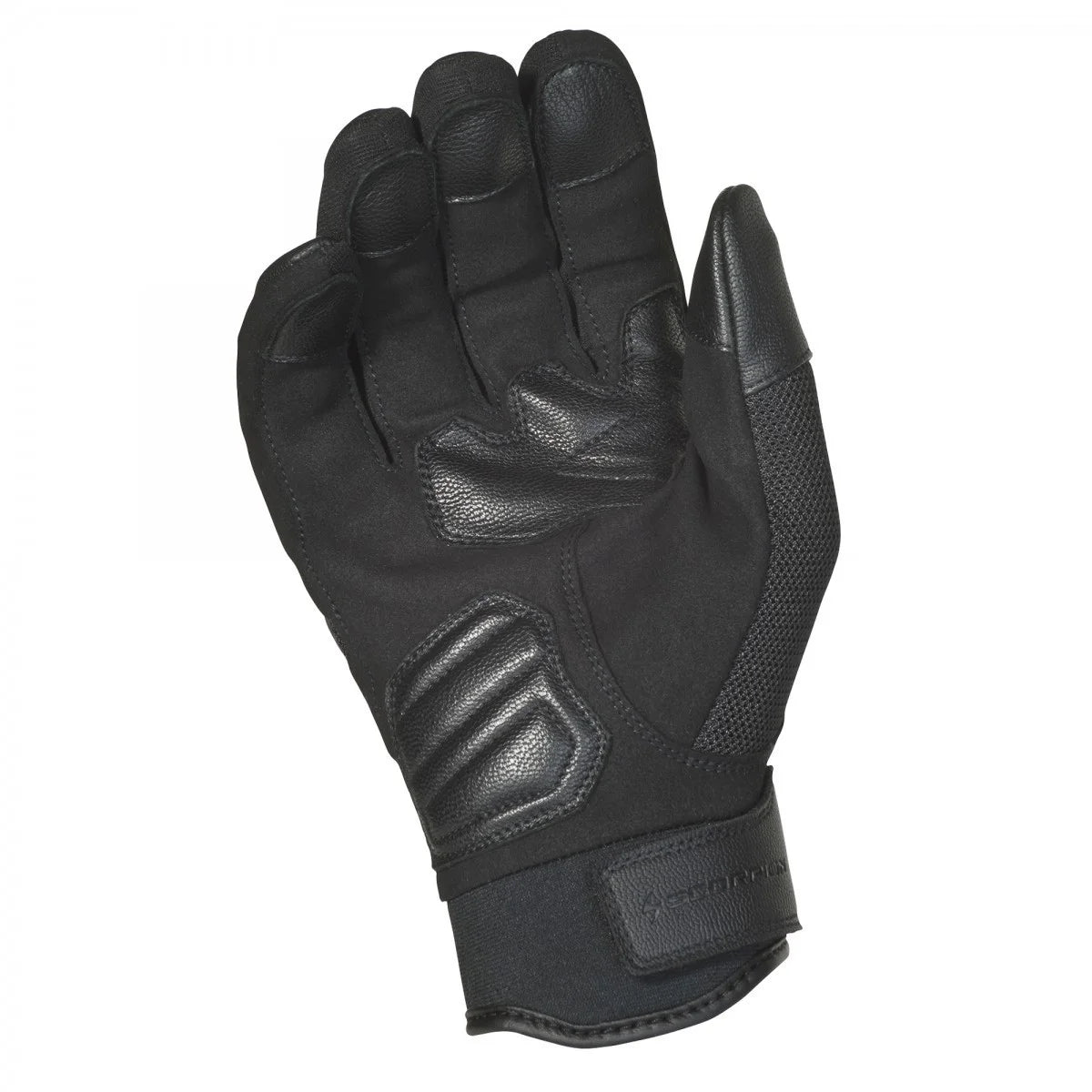 Black Leather Motorcycle Gloves M4958