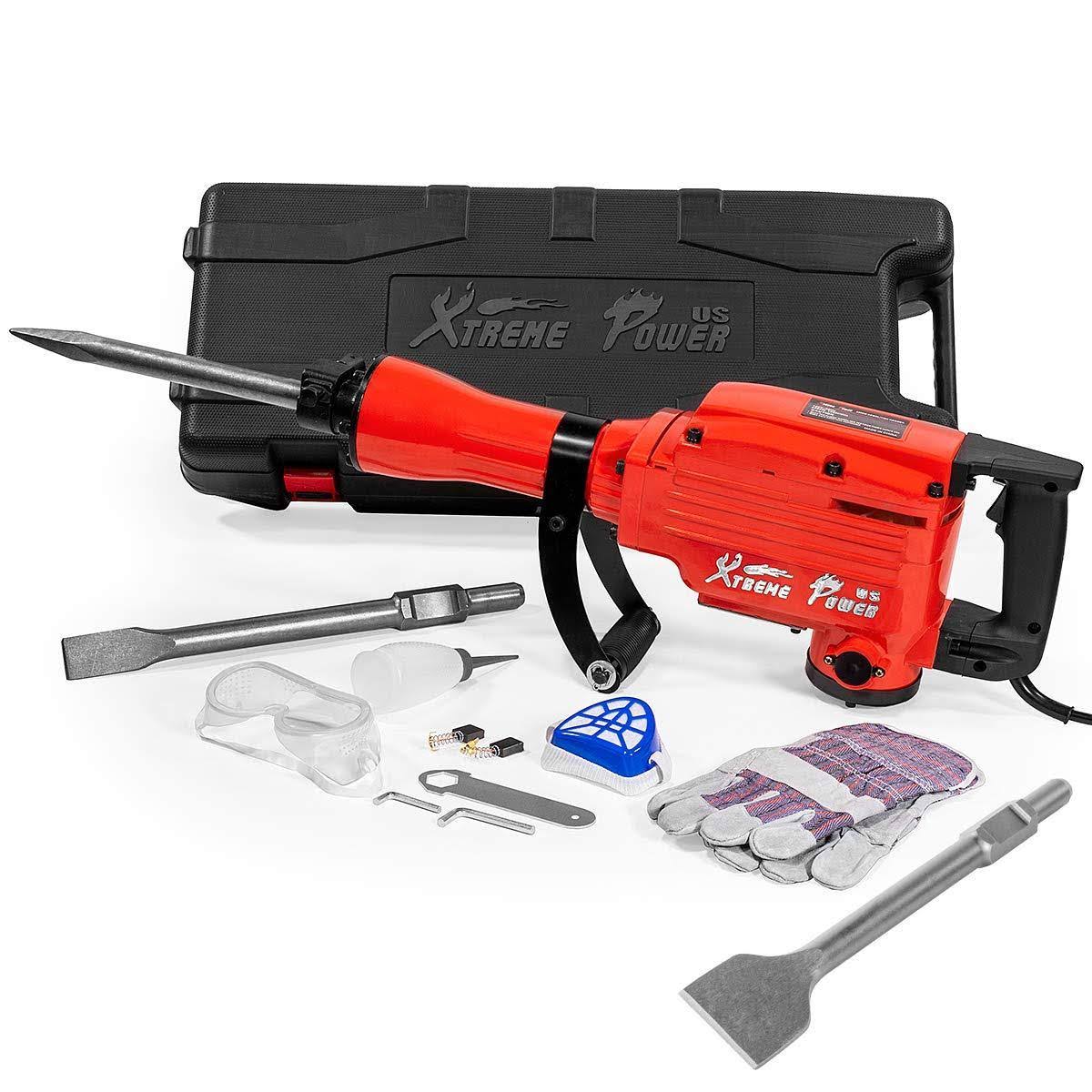 2200W Electric Demolition Jack Hammer Concrete Breaker with Carrying Case N352640
