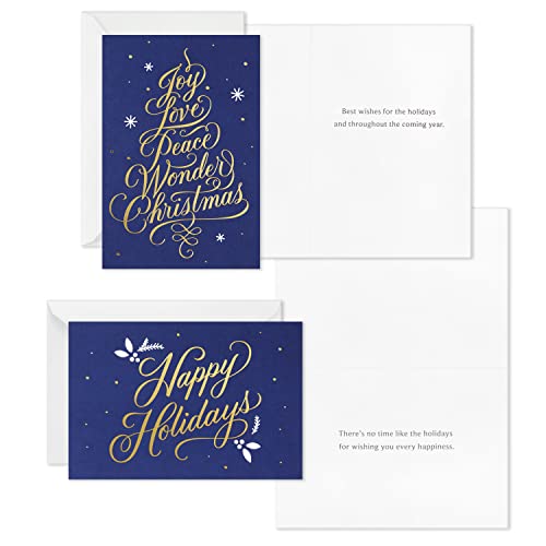 Boxed Christmas Cards Assortment, 6 Designs, 72 Cards with Envelopes T555423