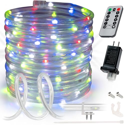 20ft Green LED Rope Light with Remote D13397