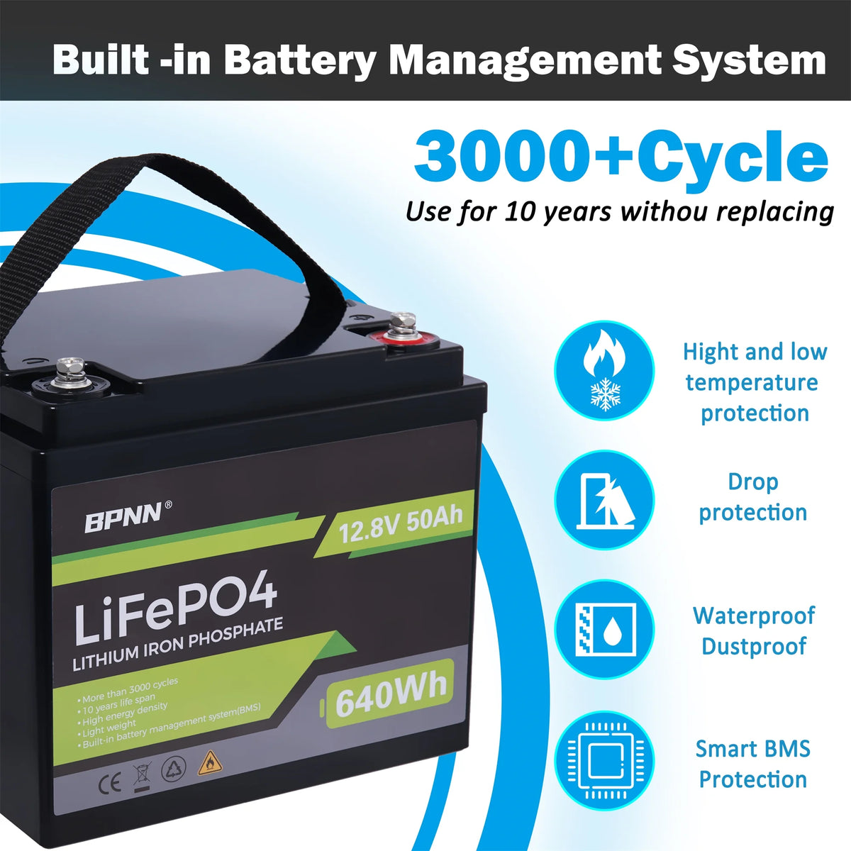 50Ah 12V LiFePo4 Battery E407637