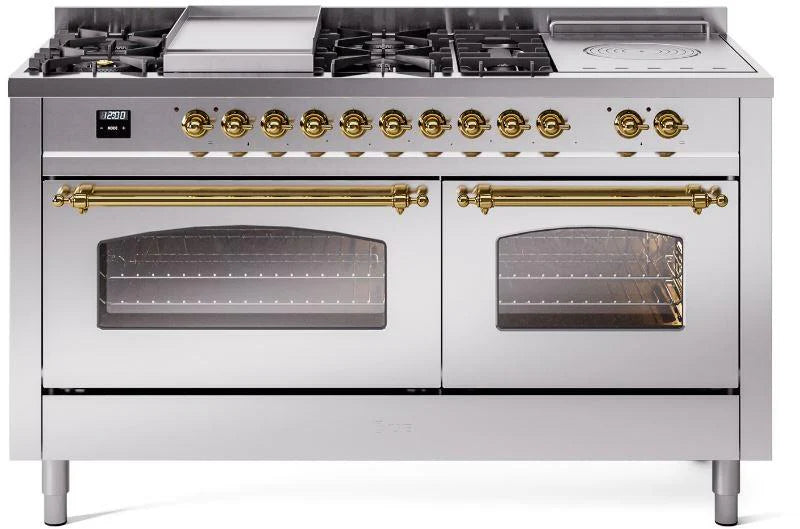 60 Dual Fuel Natural Gas Range Stainless Steel L12695
