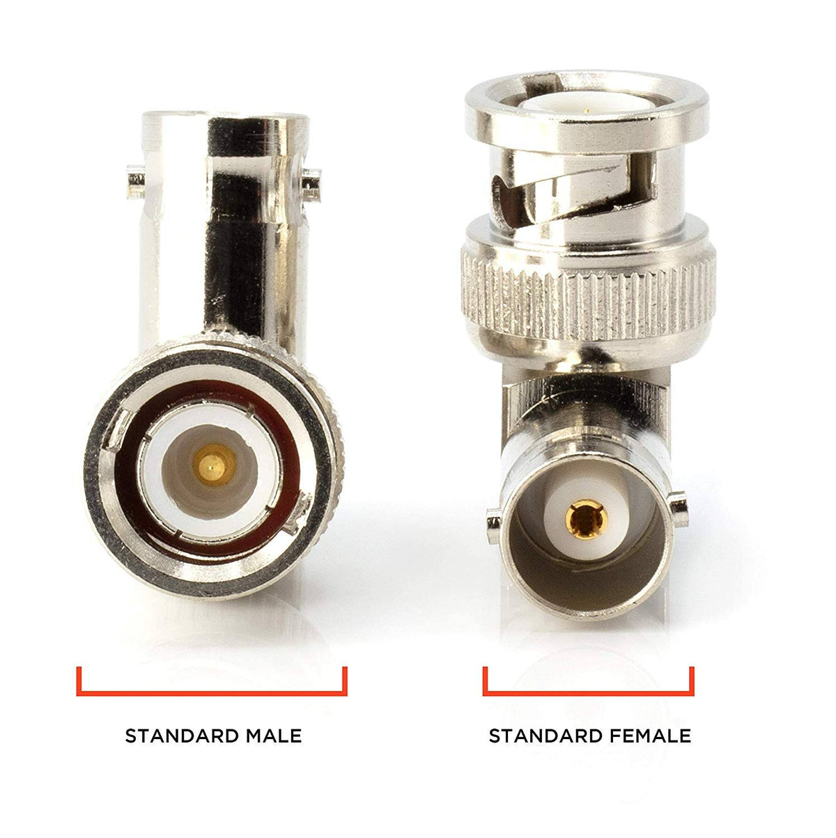 BNC Male to Female Elbow Adapter – 100 Pcs U3287