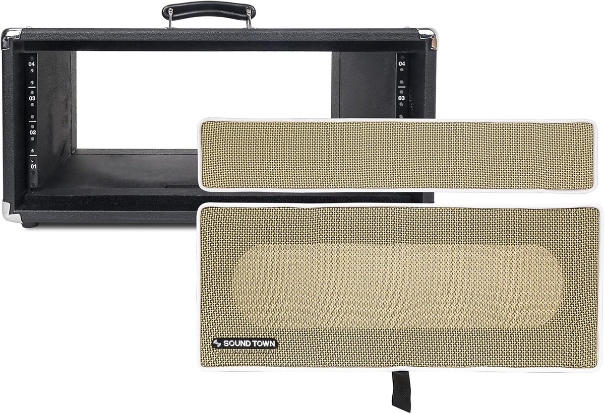 Black 4U Amp Rack Case with Rubber Feet D918264