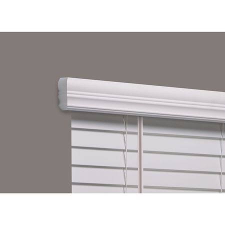 Cordless Faux Wood Blind, White, 66x22w x 32 K887398