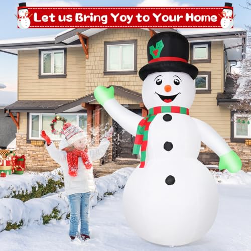 7 FT Christmas Inflatables Snowman with Built-in LED O718