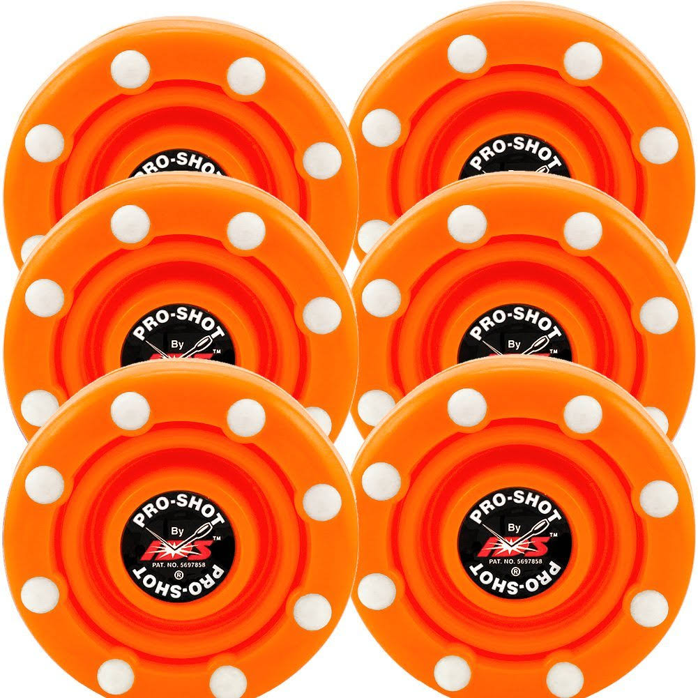 6 Pack Roller Hockey Puck Orange H277622