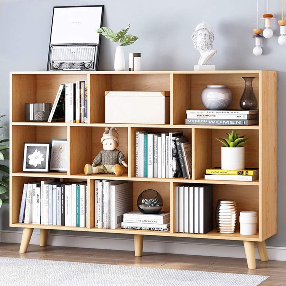 3-Tier Warm White Wooden Bookcase A7847