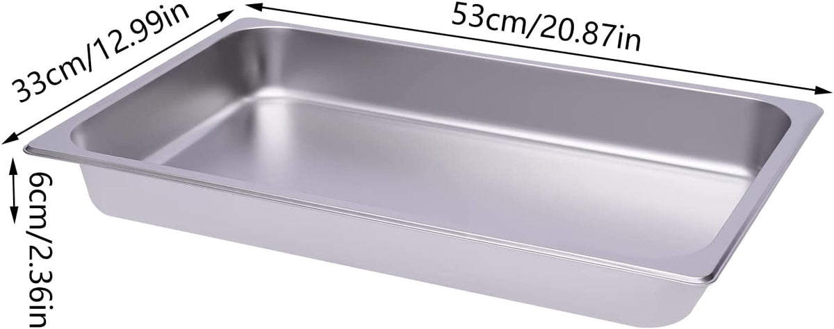 6 PCS Stainless Steel Steam Table Pans E74951