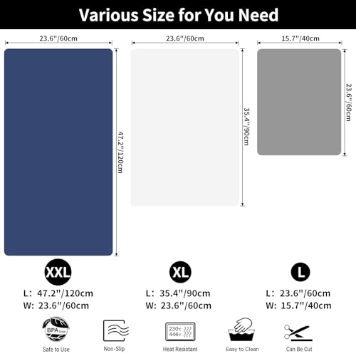 2 Pack Extra Large Silicone Heat Resistant Non-Slip Counter Mat J245
