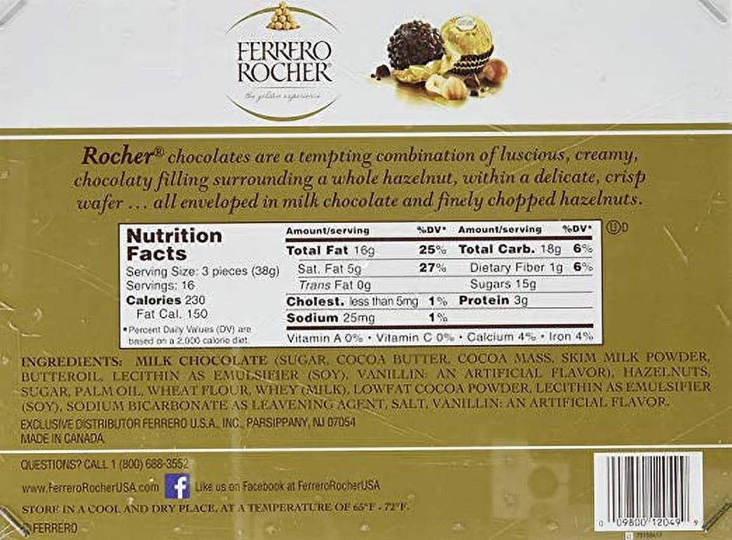 48 Count Pack of 2 Fine Hazelnut Chocolates I8728