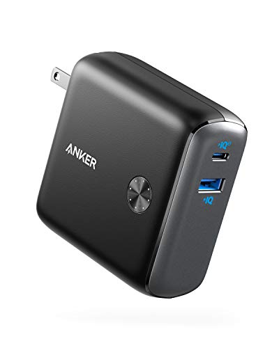 10,000 mAh 20W USB-C Portable Charger 2-in-1 Wall Charger (Black) X6217
