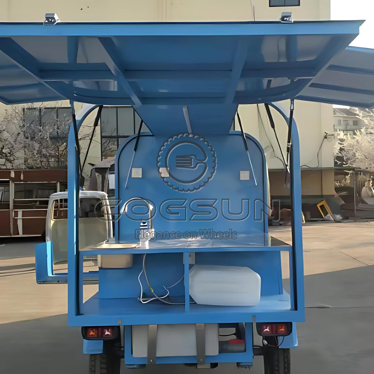 10.5FT Blue Food Trailer with 1 Compartment Sink K88388