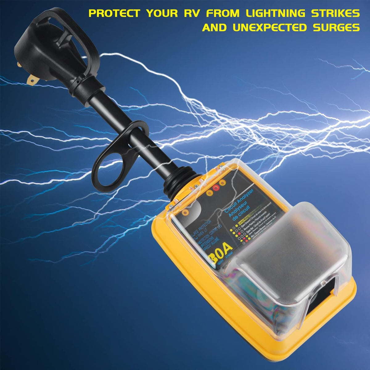 30 Amp RV Surge Protector with Waterproof Cover R106