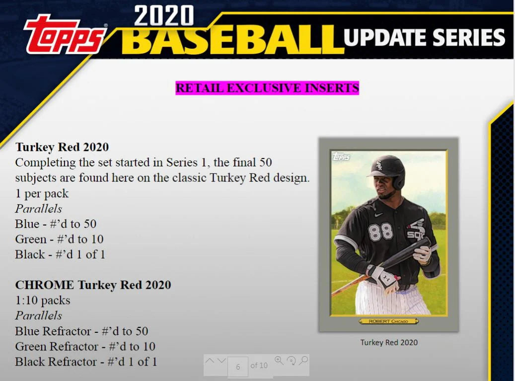 2020 MLB Baseball Trading Cards Blaster Box 98 Cards F472943
