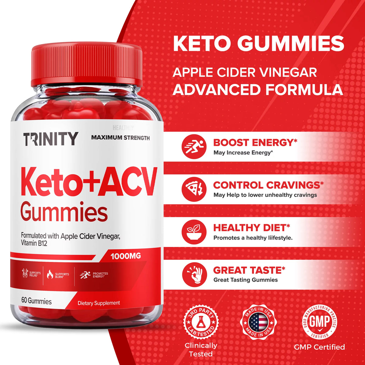 5 Pack Keto Gummies Apple Cider Vinegar Vegan C927