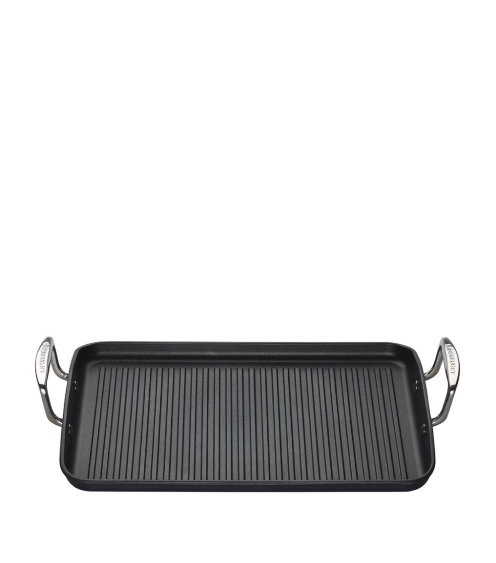 Black Ribbed Rectangular Grill (35cm) H8441