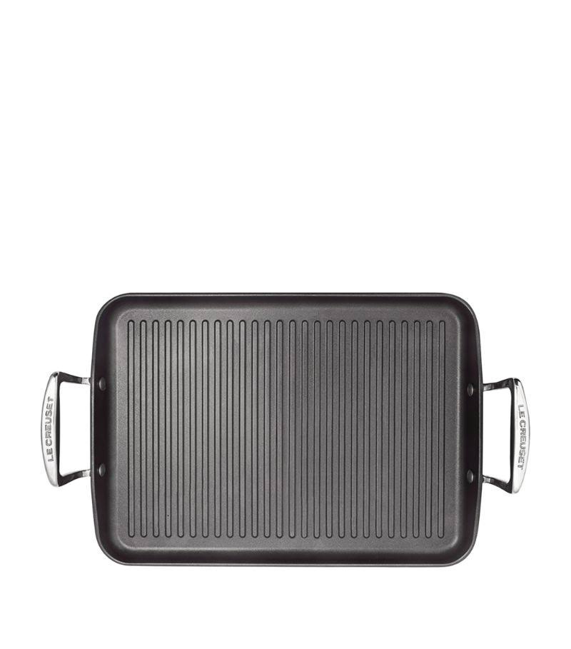 Black Ribbed Rectangular Grill (35cm) H8441