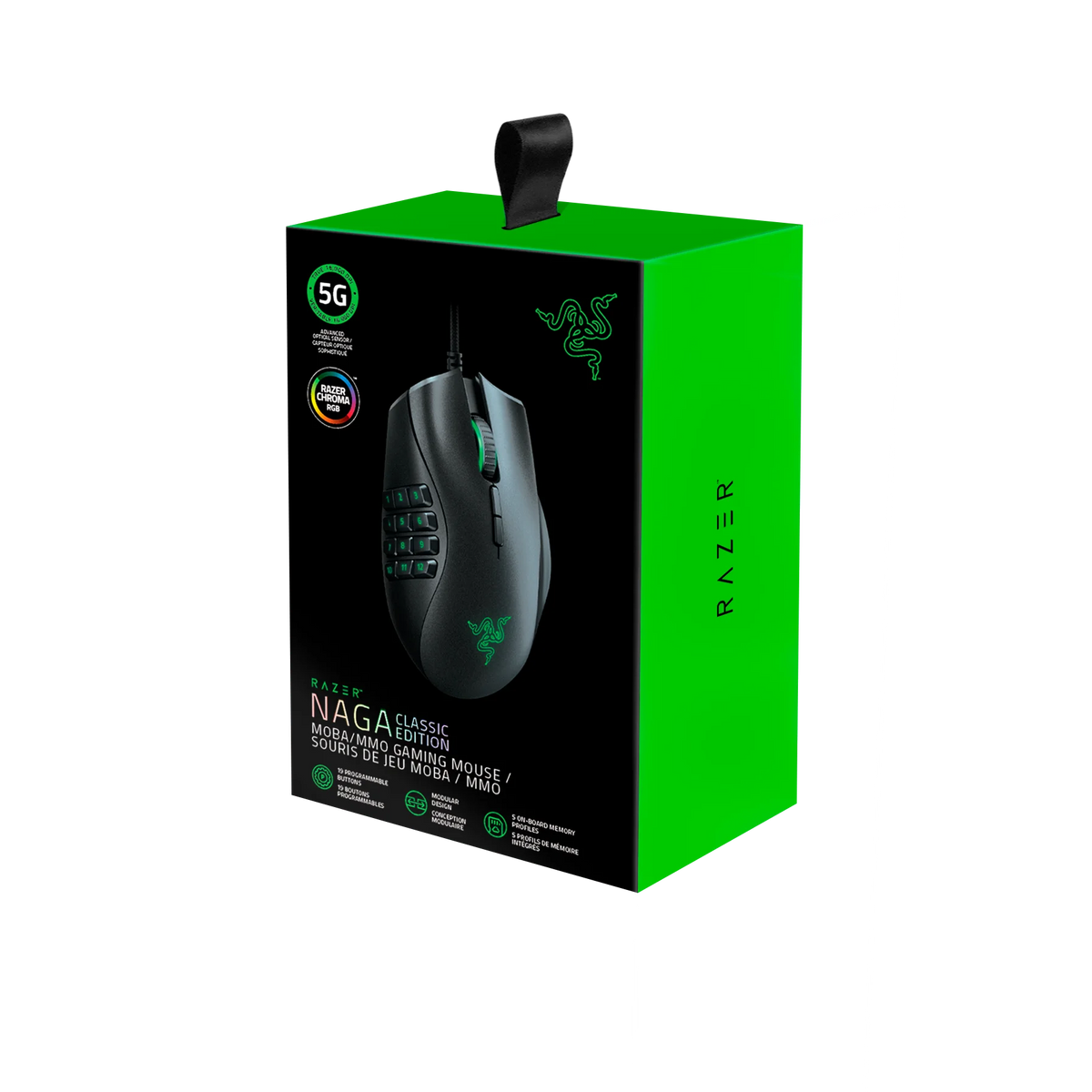 Black Wired Optical MMO Gaming Mouse with 12-Buttons E270973