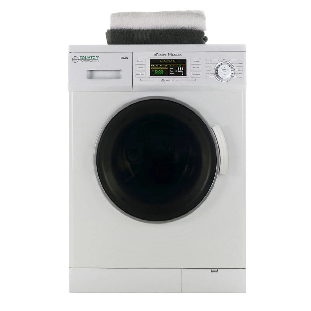 13 lbs Compact 110V Washer 1200 RPM 12 Programs E798