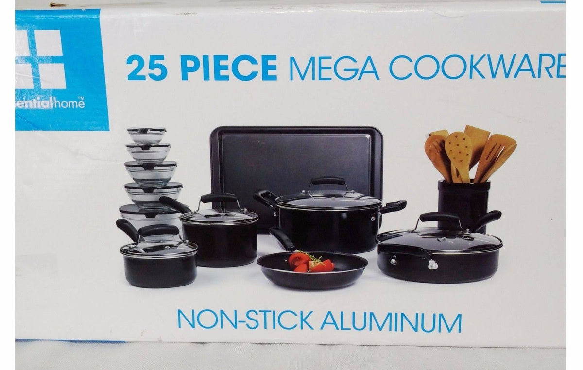 25-Piece Black Cookware Set D3126