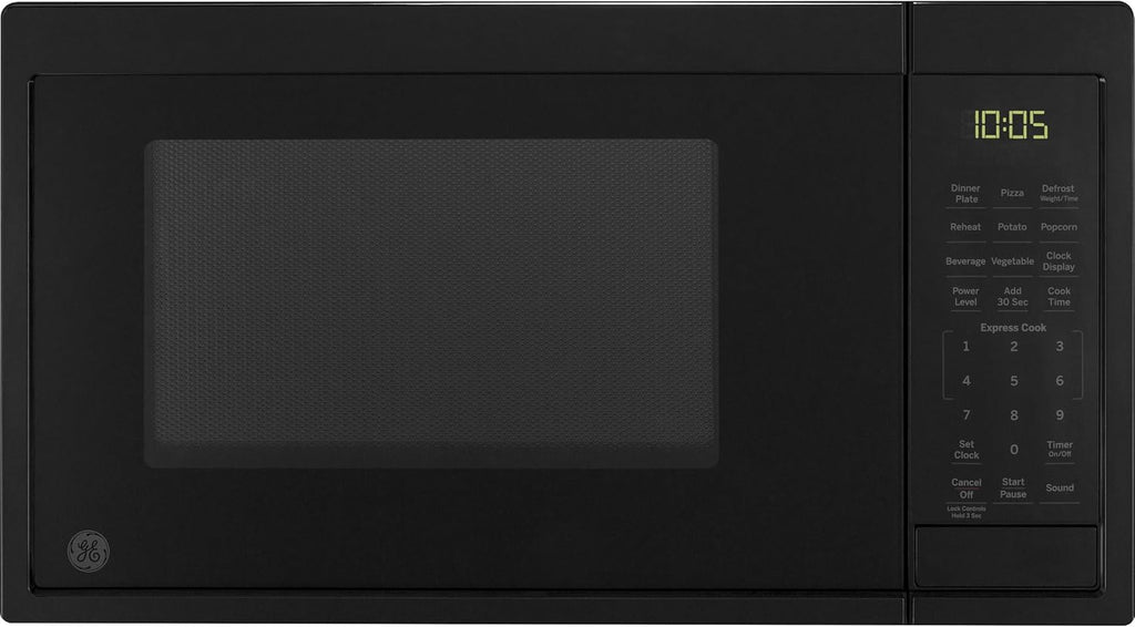 0.9 Cu Ft 900 Watts Black Stainless Steel Microwave Oven Q365073