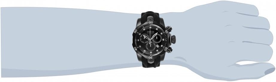 Black Stainless Steel Watch with Polyurethane Band P598897