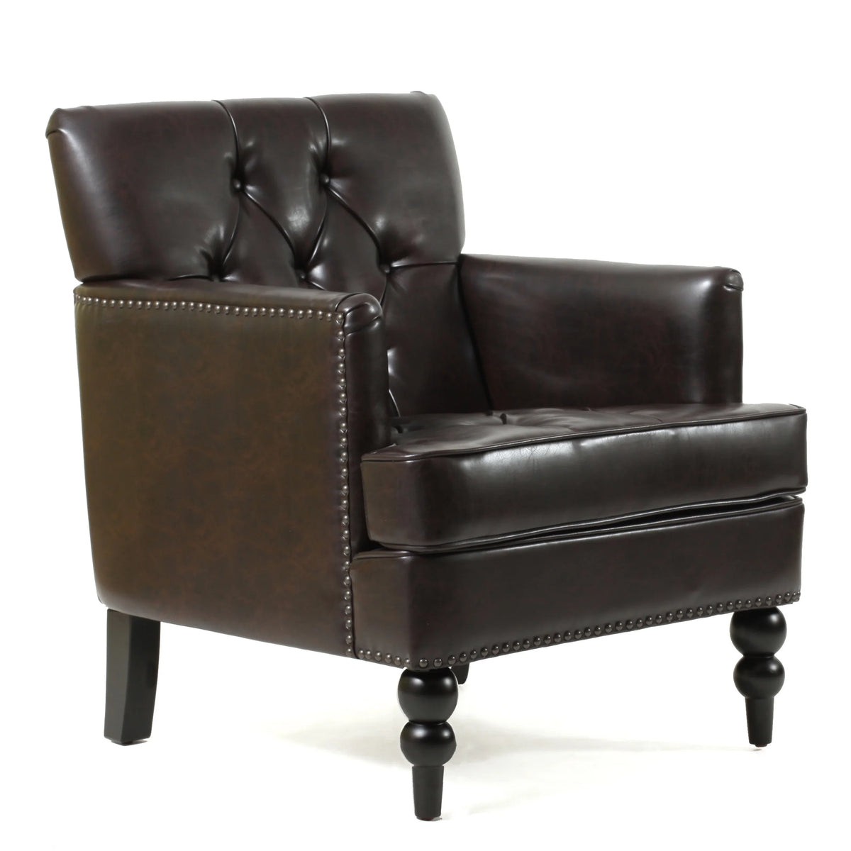 Bonded Leather Club Chair, Brown B3750