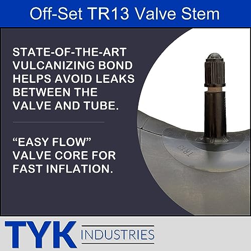 (2-Pack) 18X8.50-10 Lawn Mower Tire Inner Tube with TR13 Short Rubber Valve Stems M332157