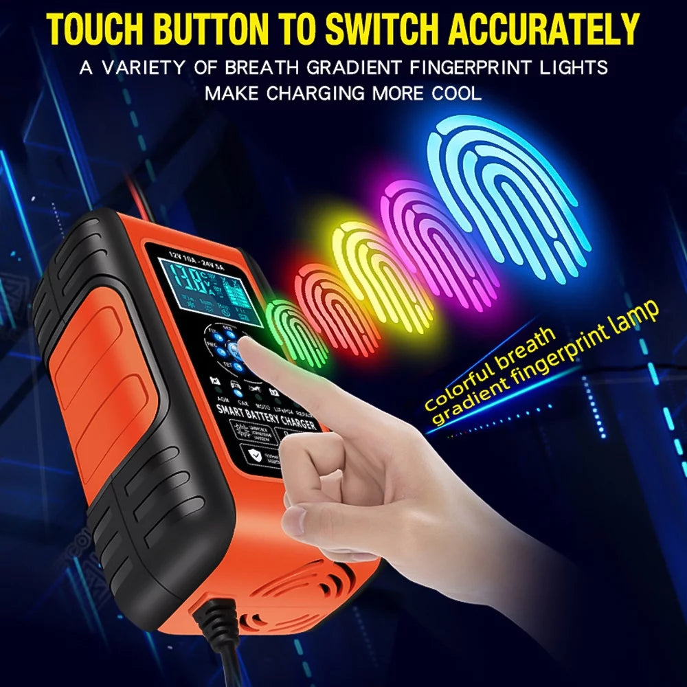 12V/24V Smart Automatic Car Battery Charger W233343