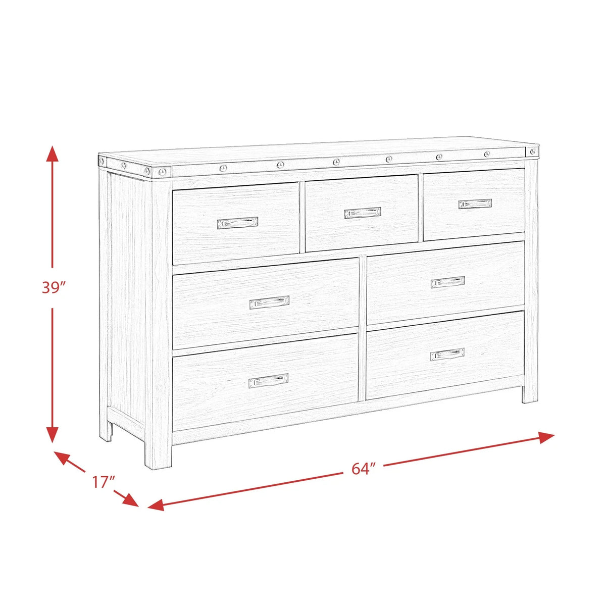7 Drawer Dresser U146