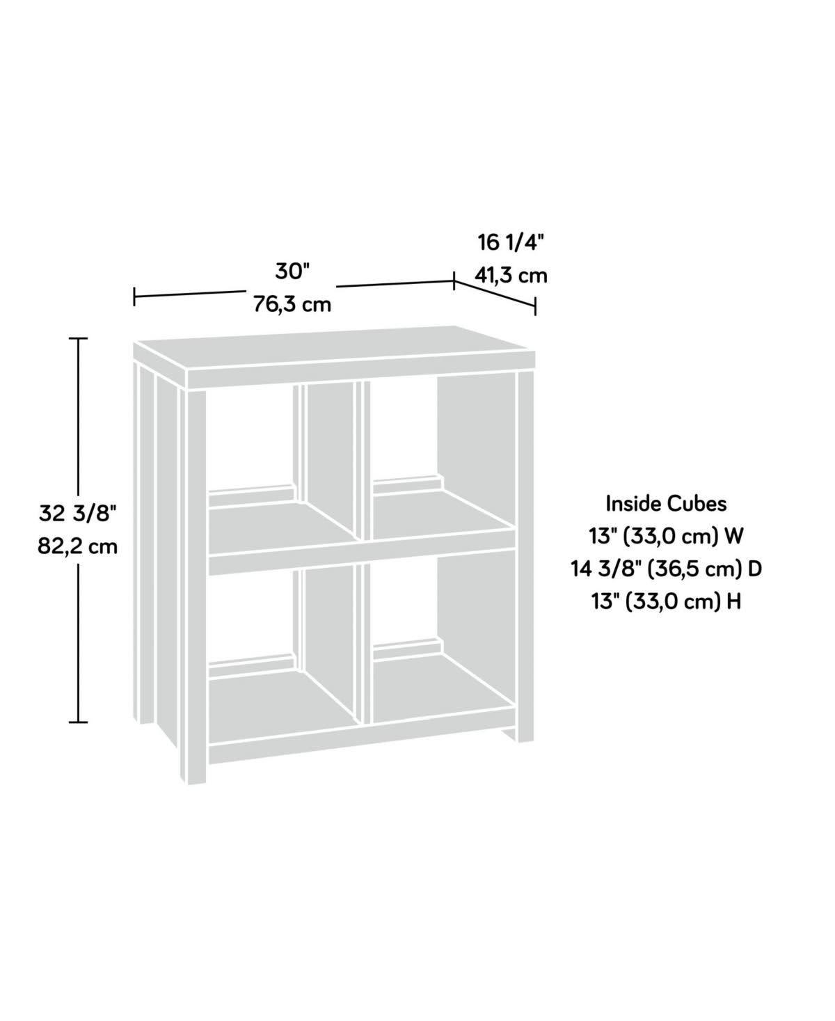 4-Cube Bookcase Lintel Oak X91956