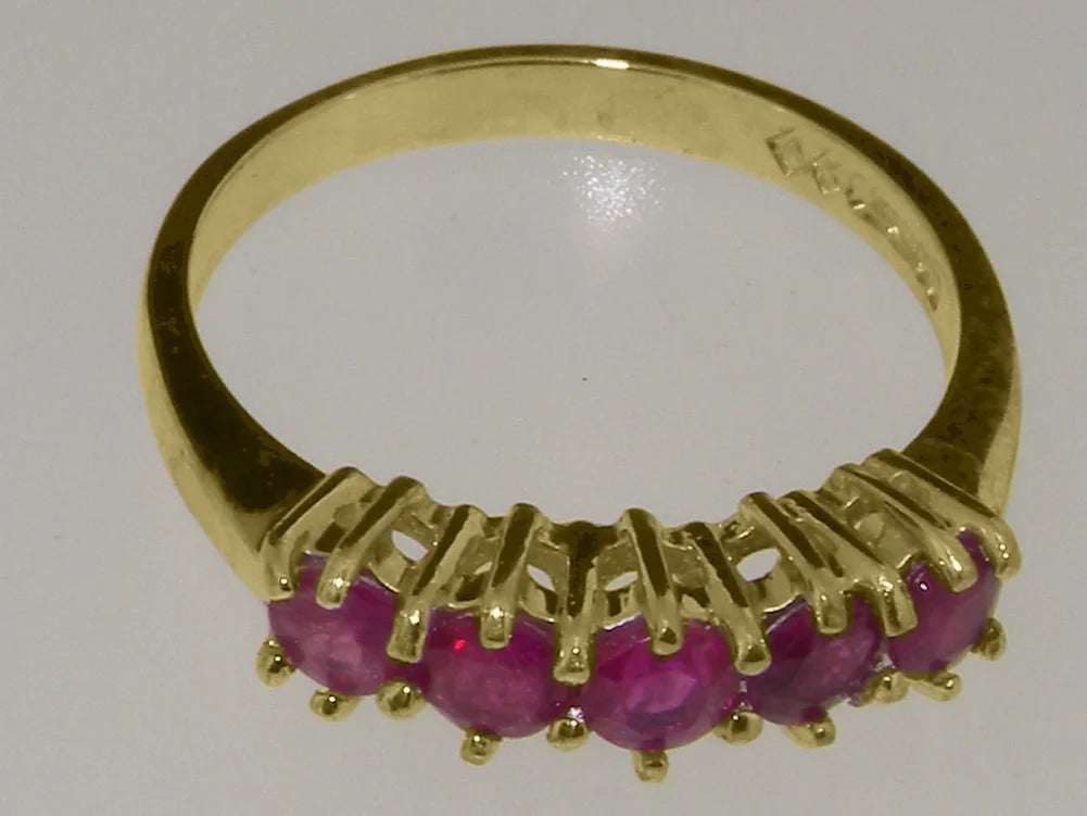18k Yellow Gold Natural Ruby Eternity Ring X60302