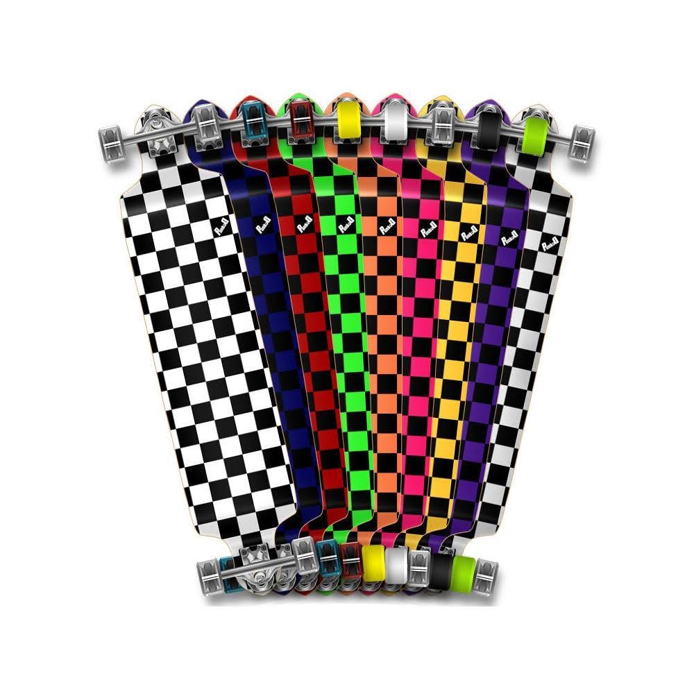 Checker Purple Drop Down Longboard Complete D287719