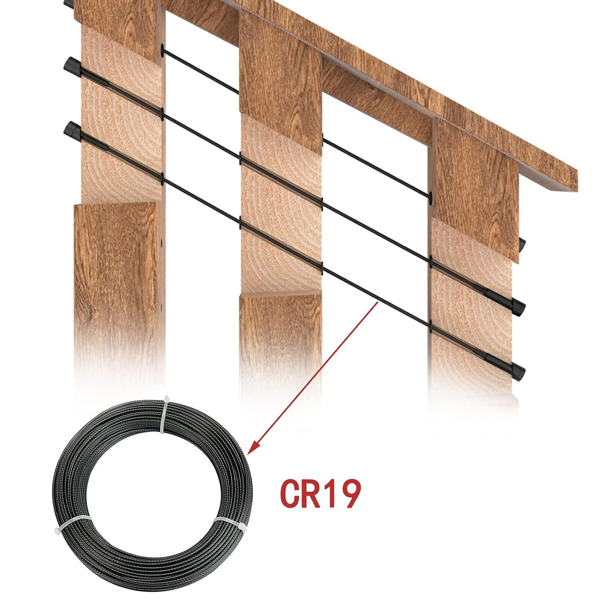 Black Cable Railing Kit T316 Stainless Steel X26247