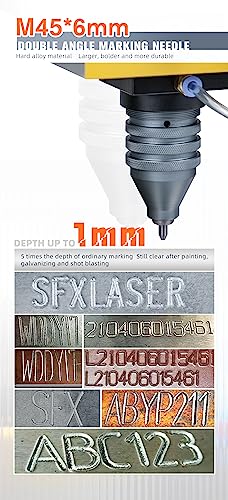 100W Pneumatic Dot Peen Metal Engraving Machine Engraving Size 120x50mm Depth 0.02-1 mm X939005
