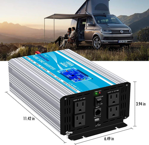 1500 Watt Pure Sine Wave Inverter with LCD Display & USB Port V977