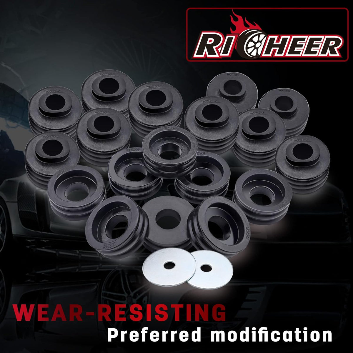 Body Mount Bushing Kit 18pcs Pack of 2 I365
