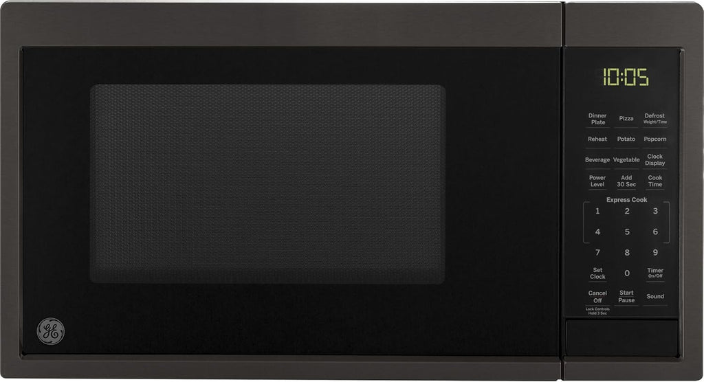 0.9 Cu Ft 900 Watts Black Stainless Steel Microwave Oven Q365073