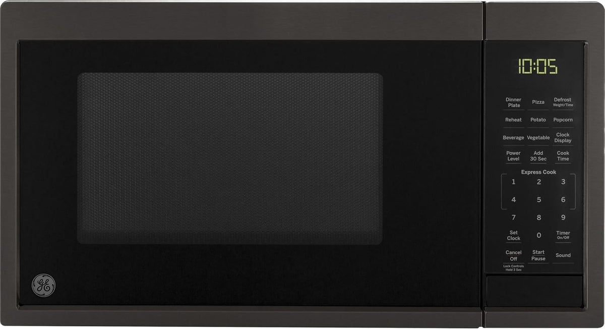 0.9 Cu Ft 900 Watts Black Stainless Steel Microwave Oven Q365073