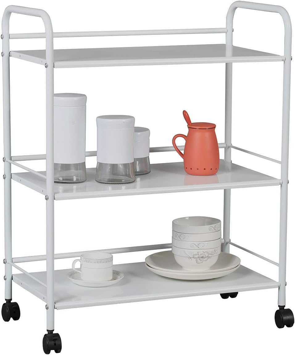 3-Tier Metal Rolling Utility Cart X6771
