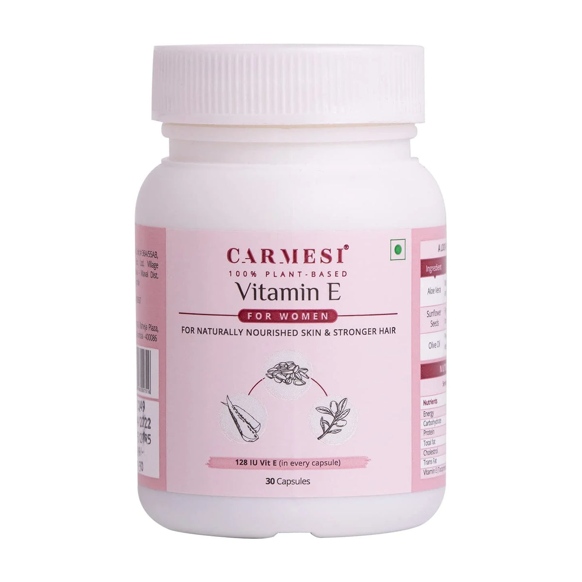 100% Plant-Based Vitamin E Capsules 30 Capsules W824